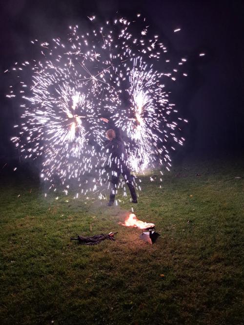 Světelná show na Martina